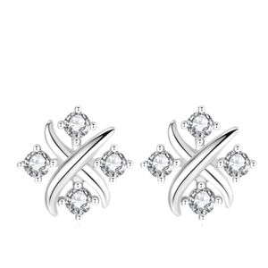 Gorgeous Silver Elegant earrings White Zirconia